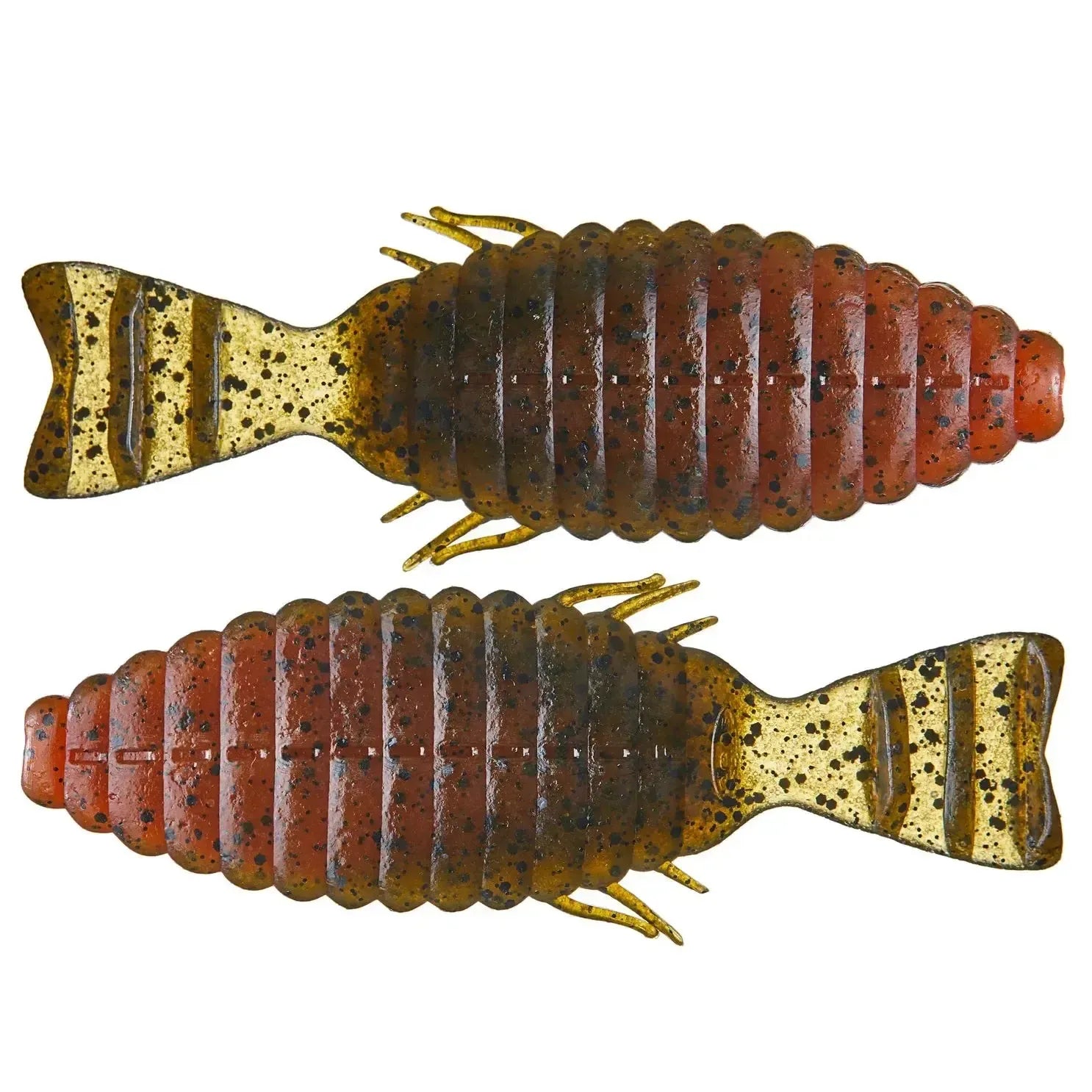 View of Softbaits Deps Bull Flat Creature Bait 4.8" Green Pumpkin Orange available at EZOKO Fishing