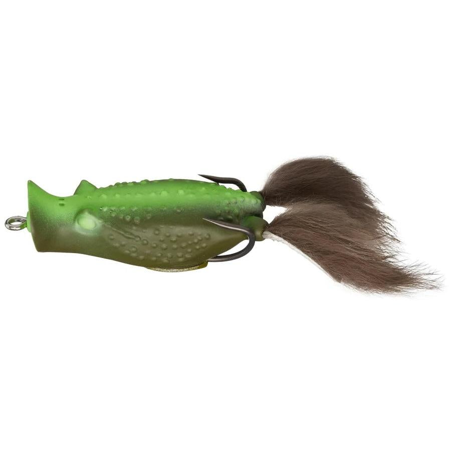 View of Topwaters Deps Buster K Hollow Body Popping Frog Visible Green available at EZOKO Fishing