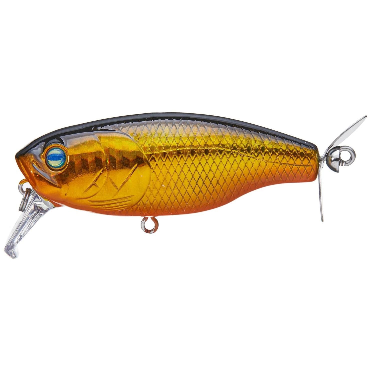 View of Topwaters Deps Buzzjet Jr Wakebait Black Gold available at EZOKO Fishing