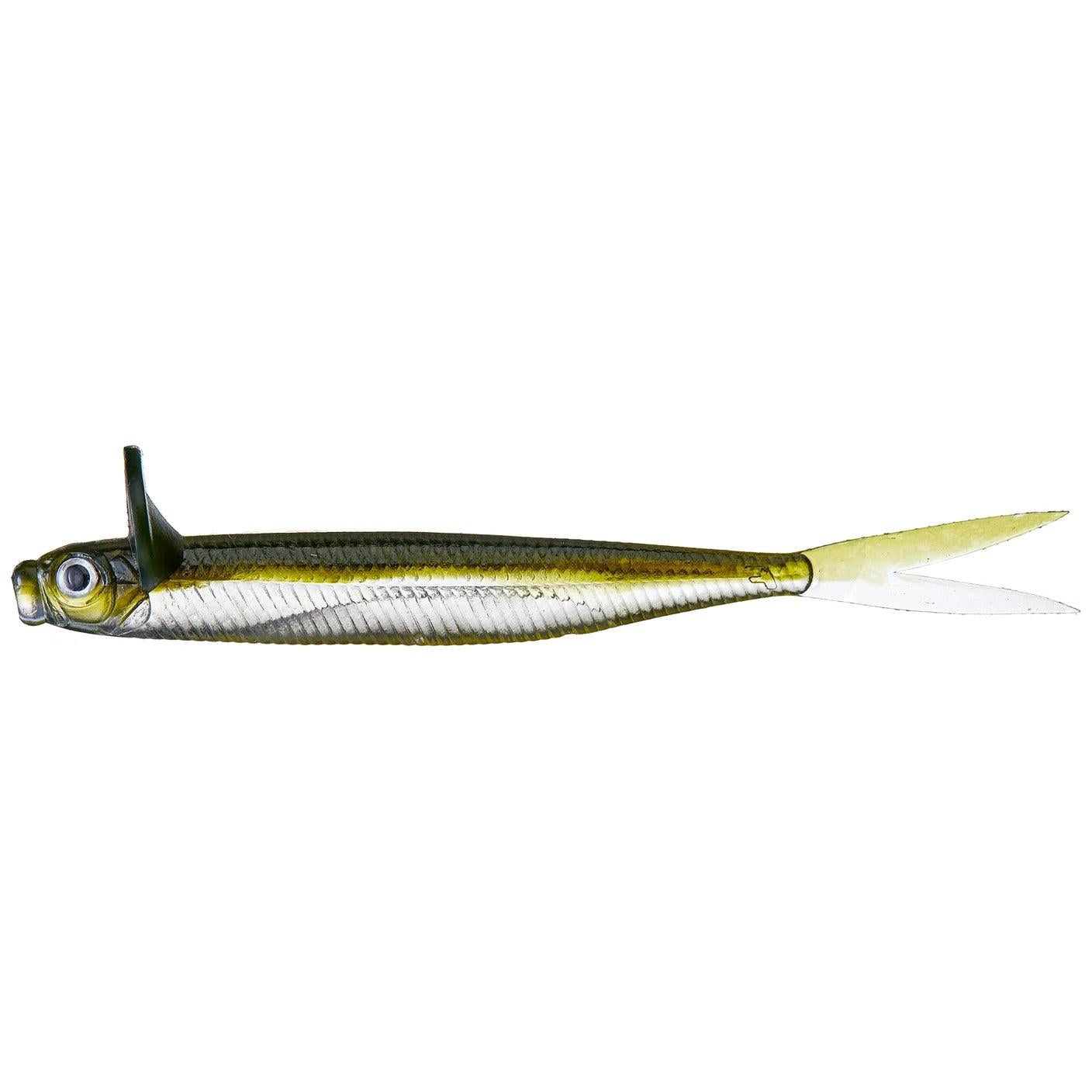 View of Softbaits Deps Frilled Shad Swimbait 4.7" Clear Watermelon available at EZOKO Fishing