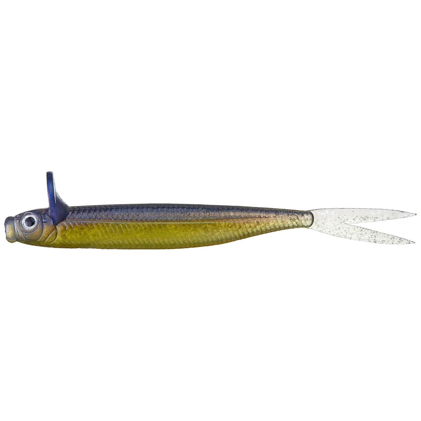 View of Softbaits Deps Frilled Shad Swimbait 4.7" Watermelon Pro Blue available at EZOKO Fishing