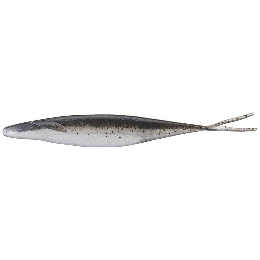 View of Softbaits Deps Sakamata Shad Soft Jerkbait 4" Smoke Pepper Clear available at EZOKO Fishing