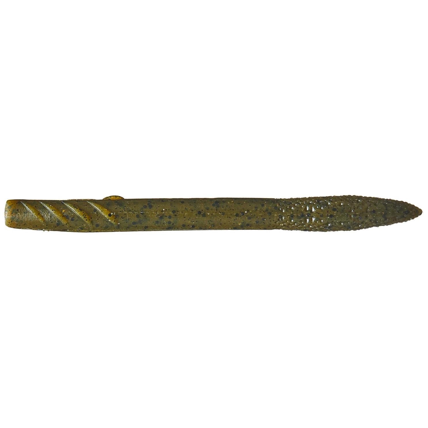 View of Softbaits Deps Slender Scat Stick Bait 5" Green Pumpkin available at EZOKO Fishing