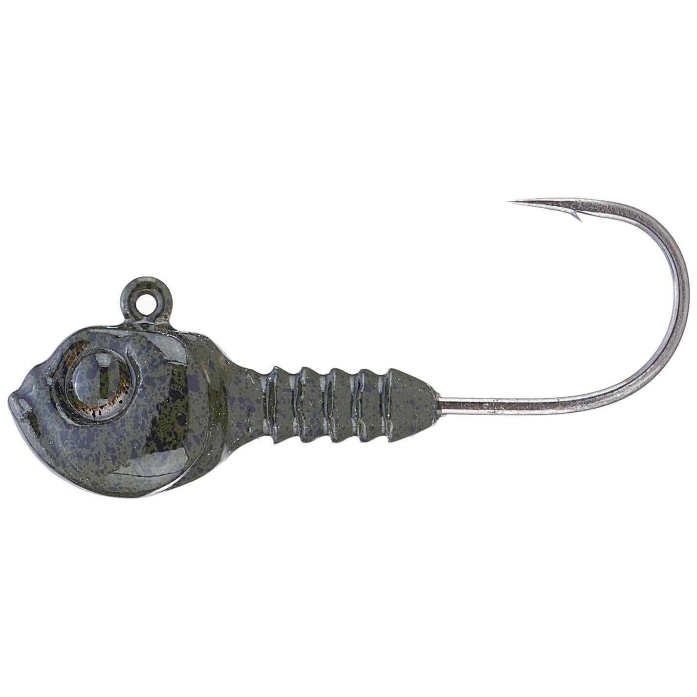 View of Swimbait Jigs Dirty Jigs Tackle Guppy Swimbait Jig Head 3/16oz 1/0 Green Pumpkin available at EZOKO Fishing