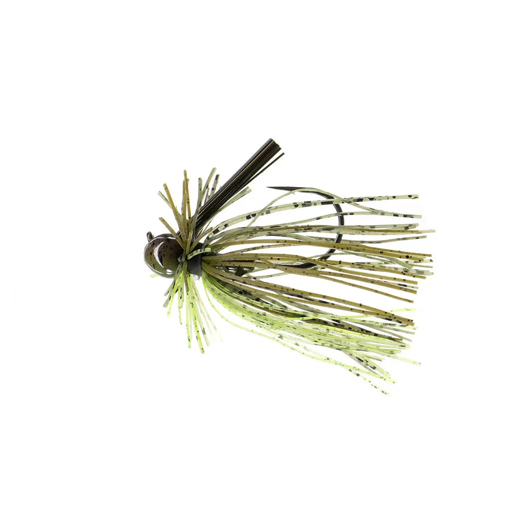 View of Finesse Jigs Dirty Jigs Tackle Luke Clausen Finesse Jig 3/8oz Dirty Chartreuse available at EZOKO Fishing