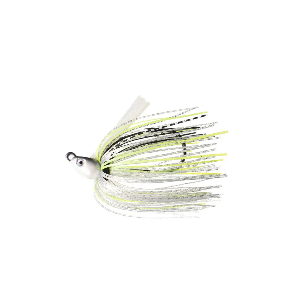 View of Swim Jigs Dirty Jigs Tackle No-Jack Swim Jig 3/8oz Chartreuse Shad available at EZOKO Fishing