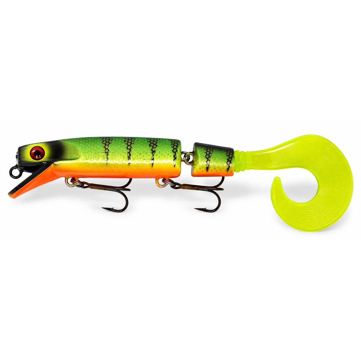 View of Crankbaits Drifter Tackle Muskie Super Stalker 9'' Jointed Crankbait Fire Perch available at EZOKO Fishing