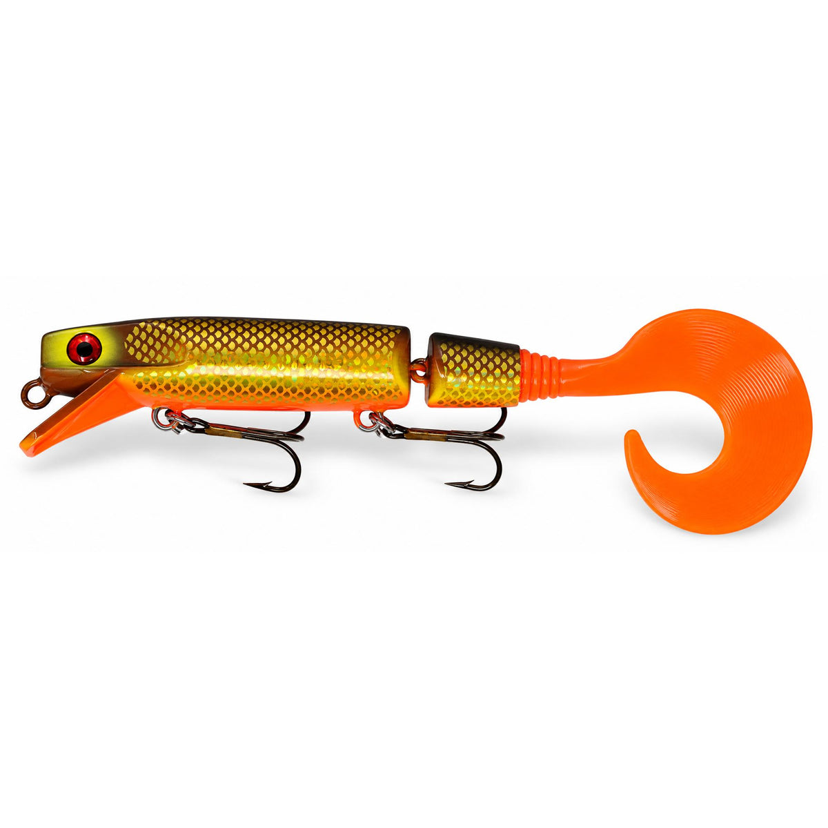View of Crankbaits Drifter Tackle Muskie Super Stalker 9'' Jointed Crankbait Holoform Hot Walleye available at EZOKO Fishing