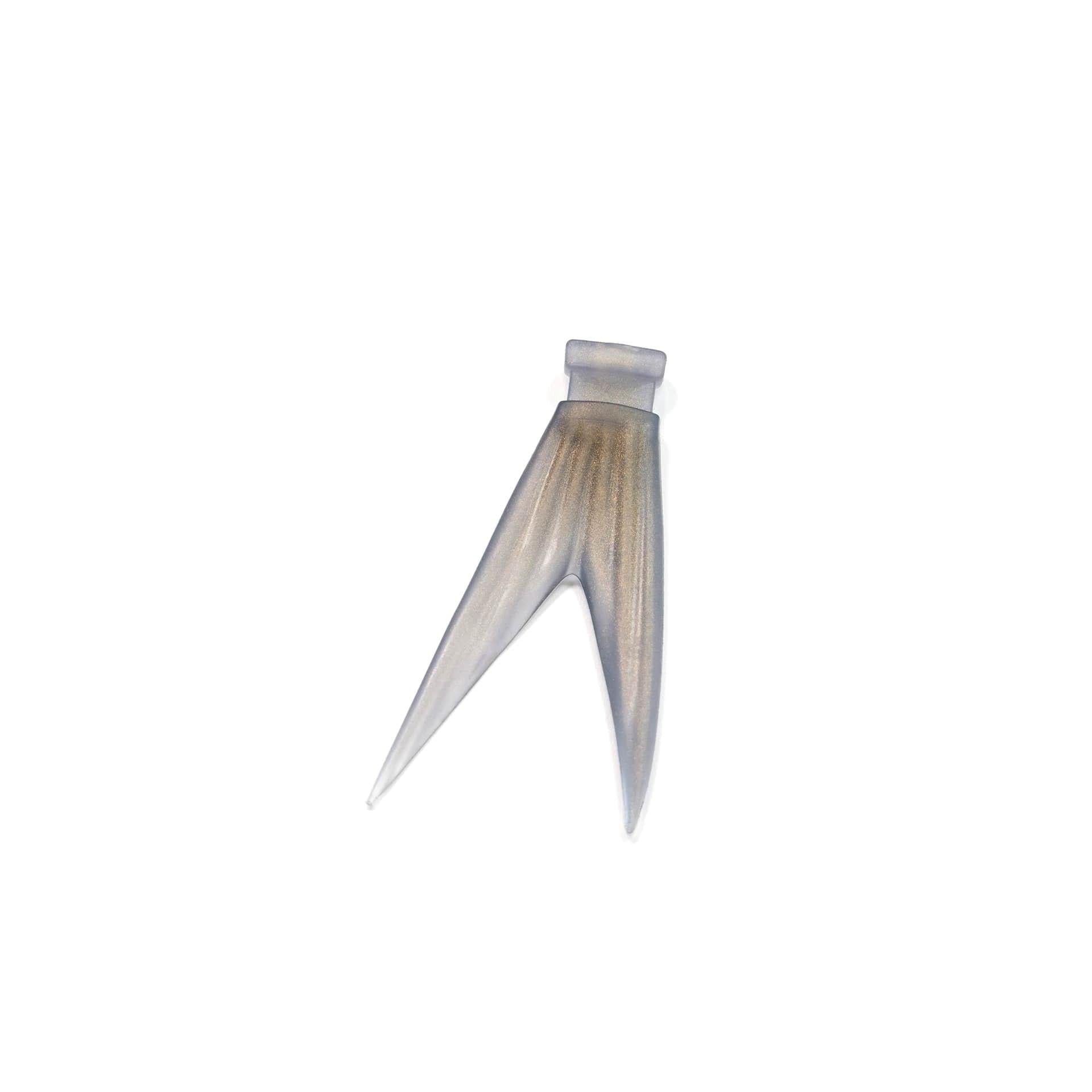 View of DRT Klash9 V-Tail Extra Tail Mist Gold available at EZOKO Pike and Musky Shop