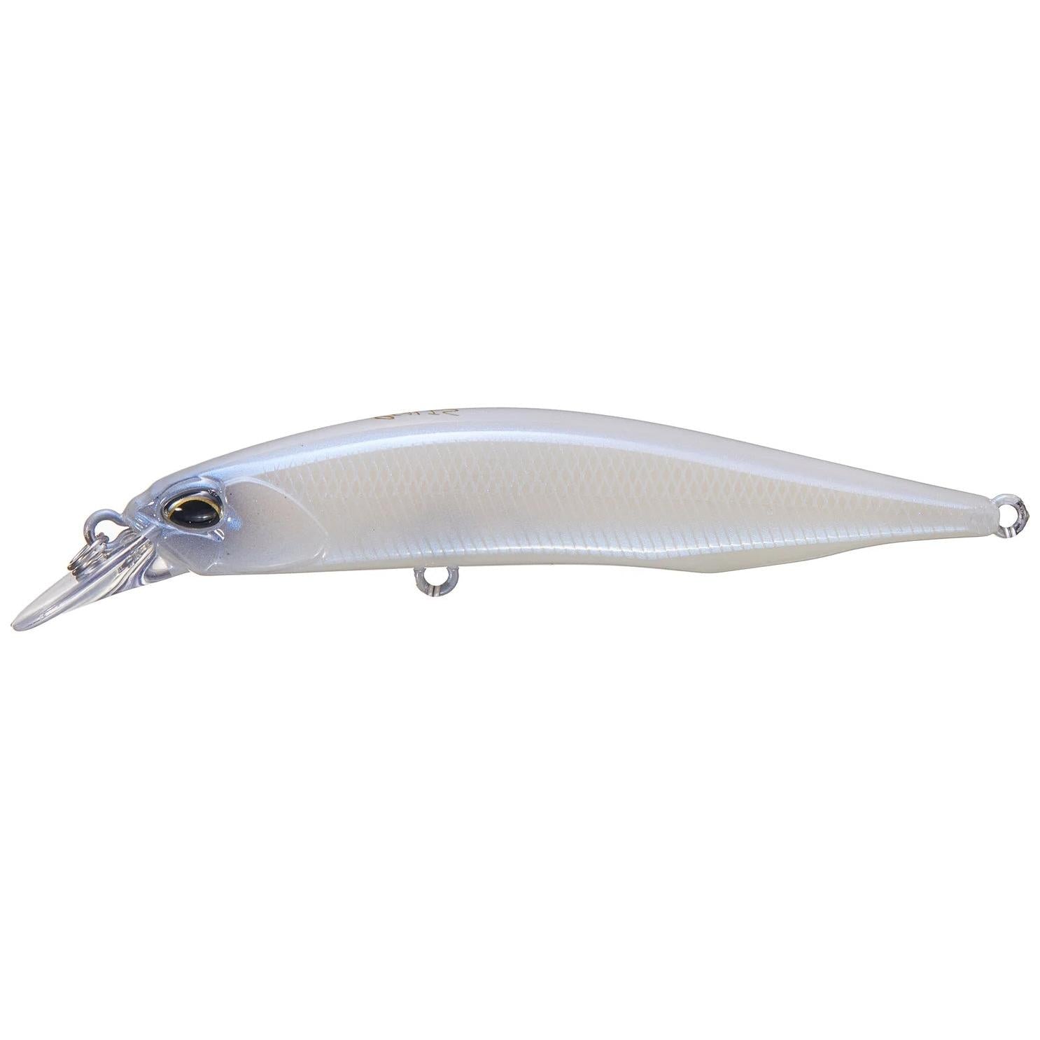 View of DUO Realis Jerkbait 85SP Neo Pearl available at EZOKO Fishing