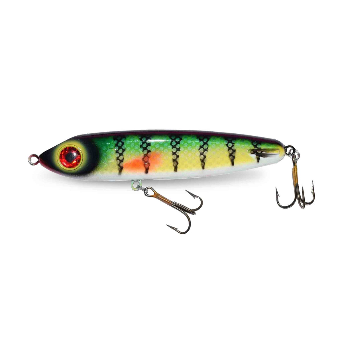 View of Jerk-Glide_Baits ERC Hell Hound 8'' Glide Bait Perch available at EZOKO Pike and Musky Shop