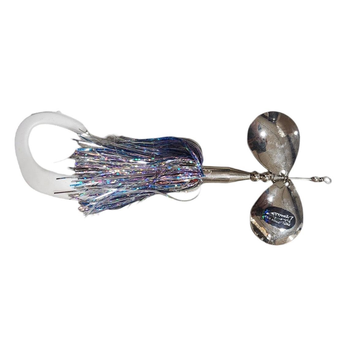 View of Bucktails Esox Assault Double 6 Bucktail Shimmer Shad available at EZOKO Pike and Musky Shop