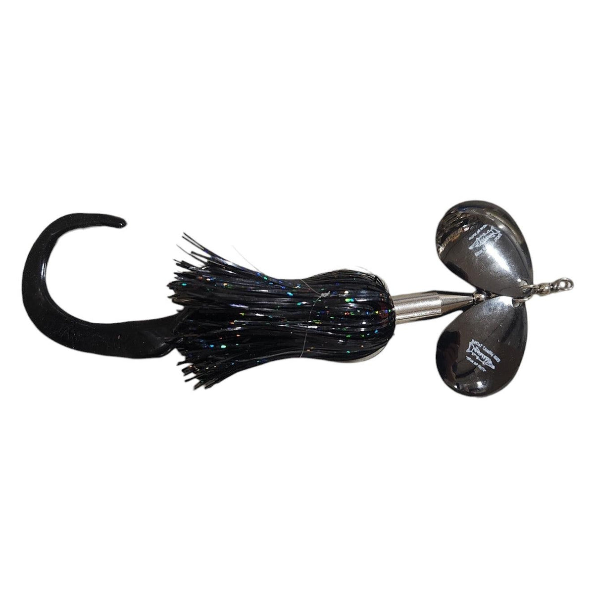 View of Bucktails Esox Assault Double 6 Bucktail Smoke available at EZOKO Pike and Musky Shop