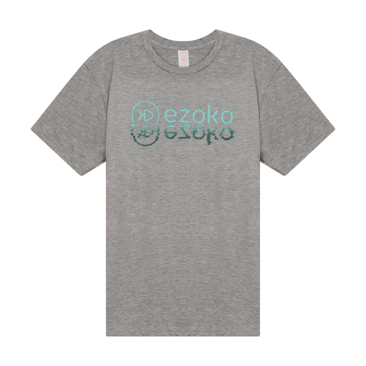 View of Hoodies-Sweatshirts EZOKO Grey Tshirt Water Reflection Logo available at EZOKO Pike and Musky Shop