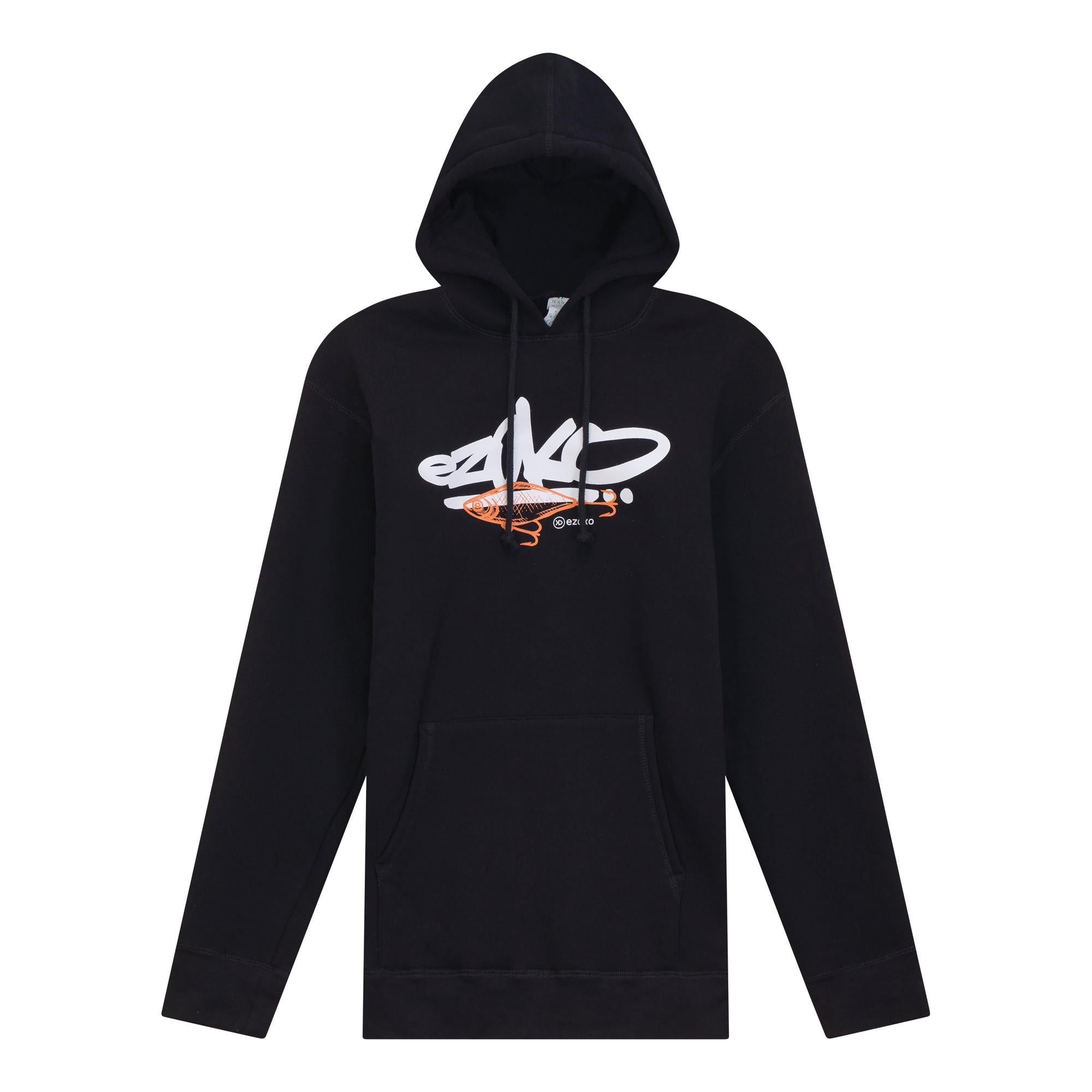 View of Hoodies-Sweatshirts EZOKO Swimbait Graff Hoodie Black Small available at EZOKO Fishing