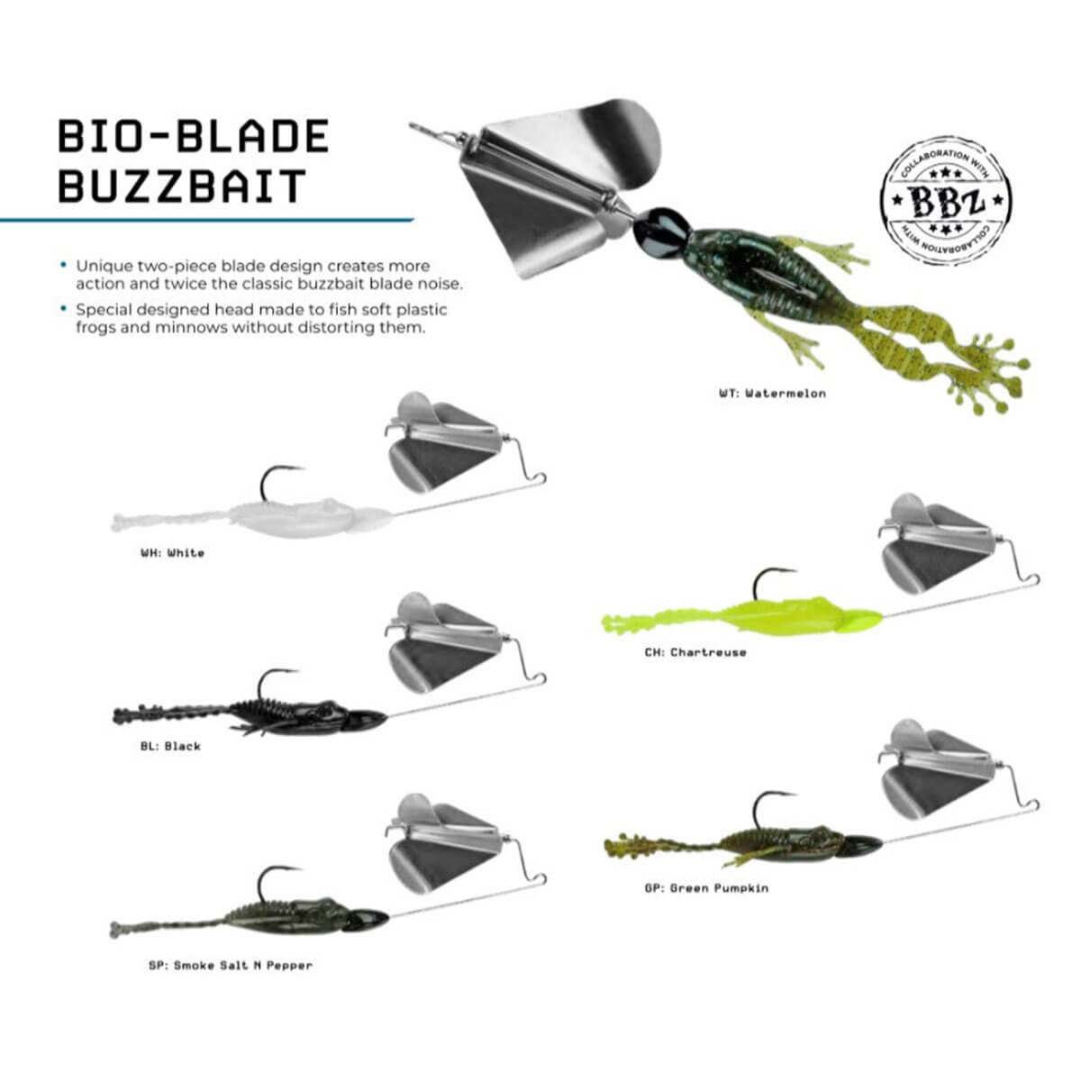 View of Top Waters FishLab Bio-Blade Buzzbait available at EZOKO Pike and Musky Shop