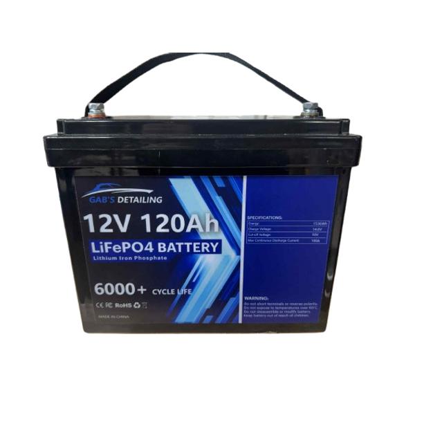 View of Gab's Detailing Batterie Lithium 12V 120Ah Bluetooth – Garantie 10 ans available at EZOKO Fishing