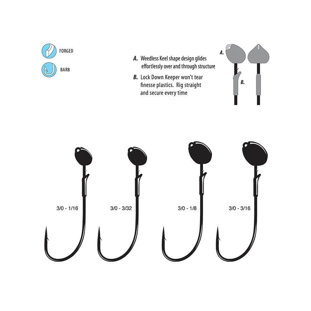 View of Hooks Gamakatsu G-Finesse Trickyhead Shakey Head available at EZOKO Fishing