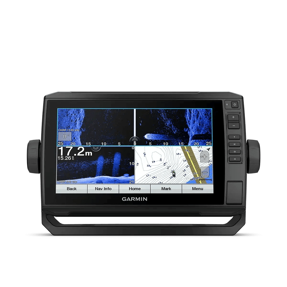 View of fish_finder Garmin ECHOMAP UHD 93SV with GT56UHD TM Transducer & Navionics Map available at EZOKO Pike and Musky Shop