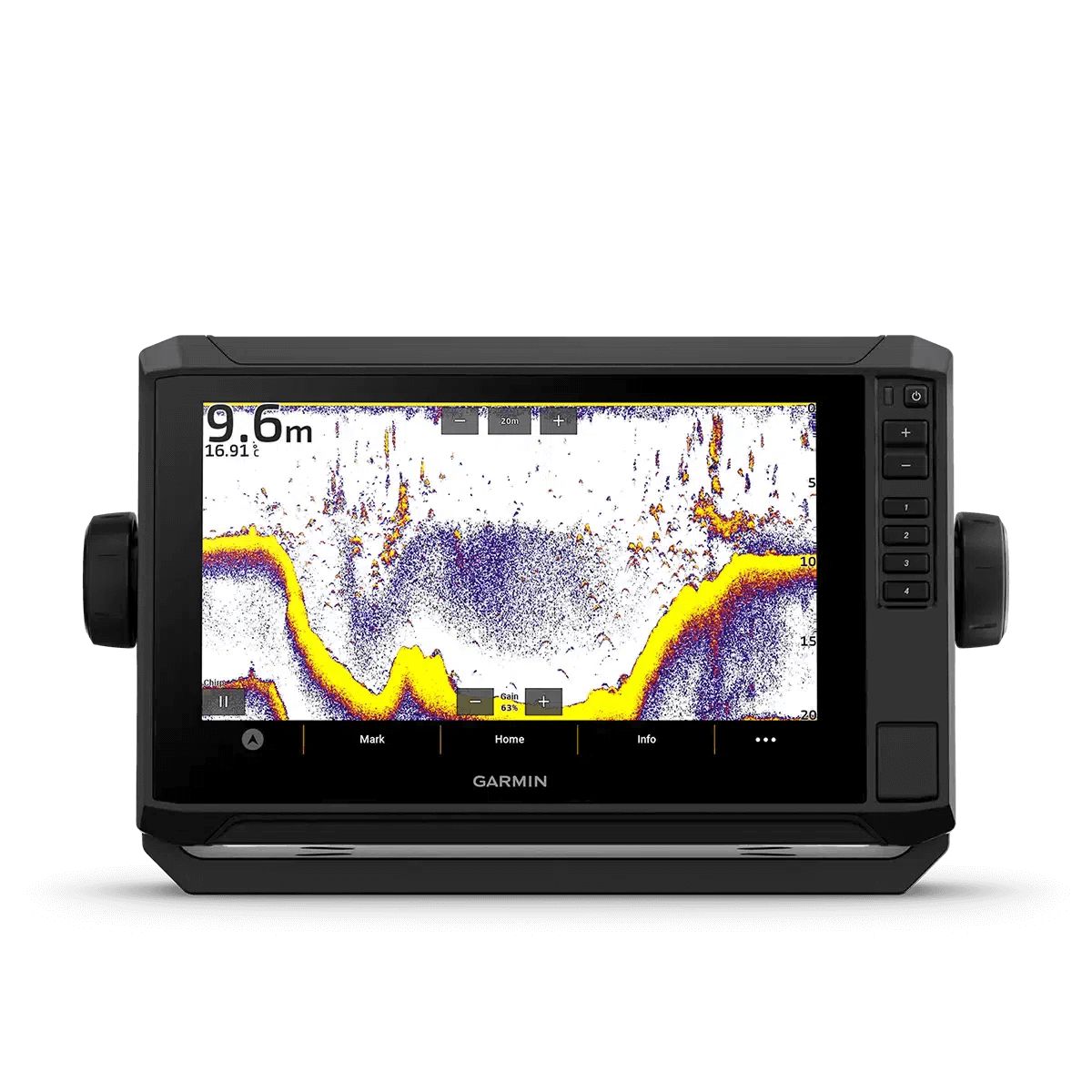 View of fish_finder Garmin ECHOMAP UHD2 95sv Canada Inland & Coastal (without transducer) available at EZOKO Pike and Musky Shop