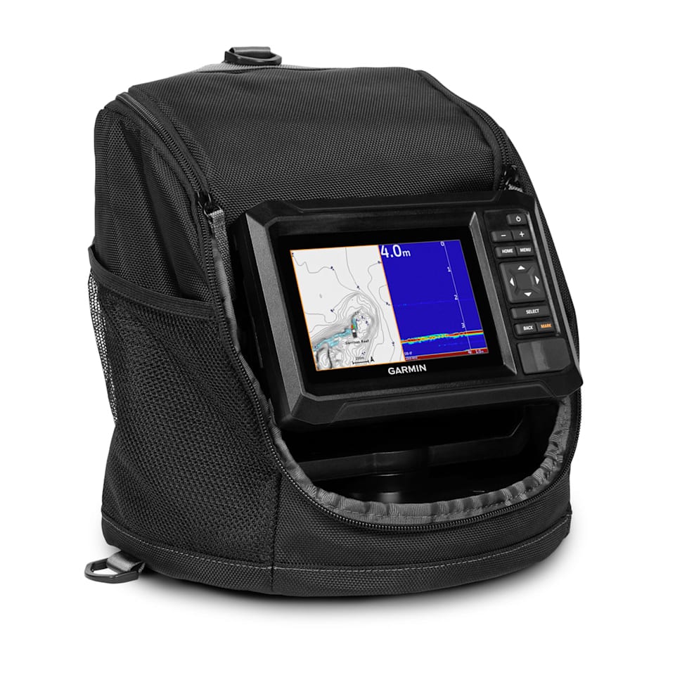 View of Garmin ECHOMAP™ UHD2 Keyed 5" Ice Fishing Bundle available at EZOKO Fishing
