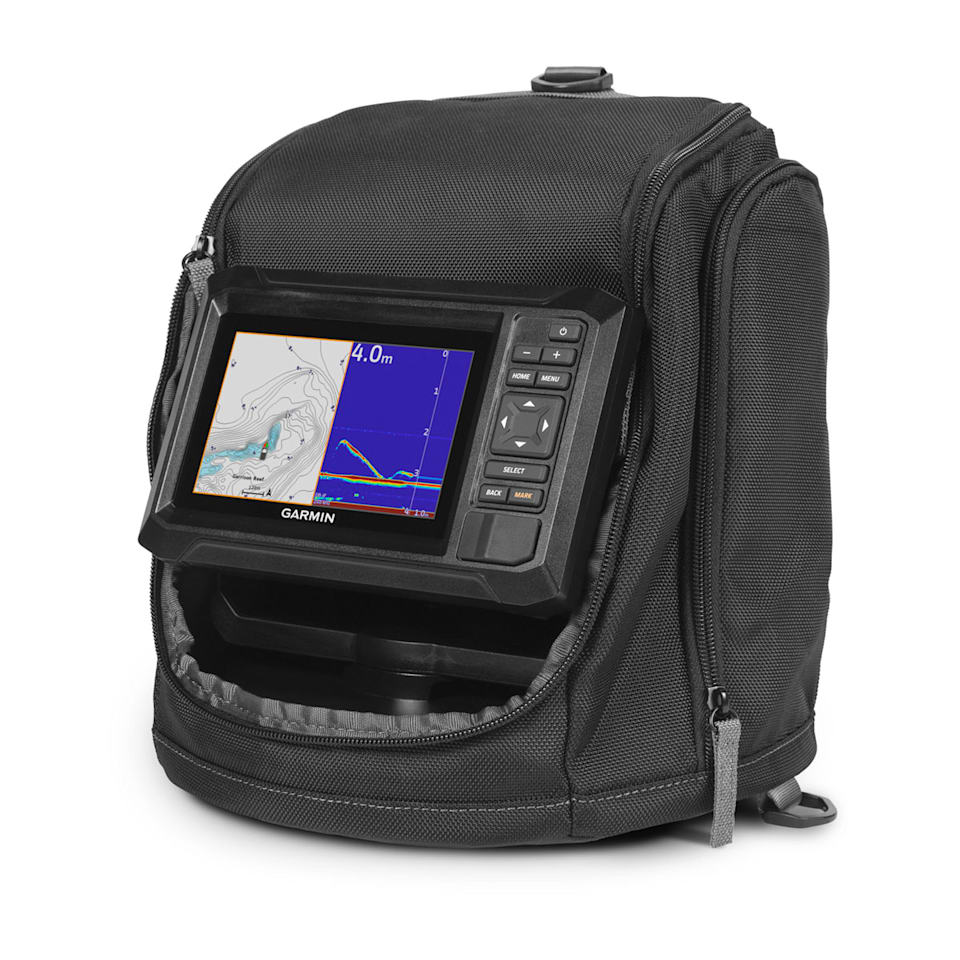 View of Garmin ECHOMAP™ UHD2 Keyed 5" Ice Fishing Bundle available at EZOKO Fishing