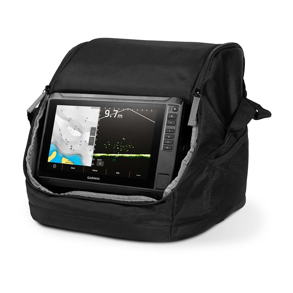 View of Garmin LiveScope Plus Lithium-ion 9-inch ECHOMAP UHD2 Ice Fishing Bundle available at EZOKO Fishing
