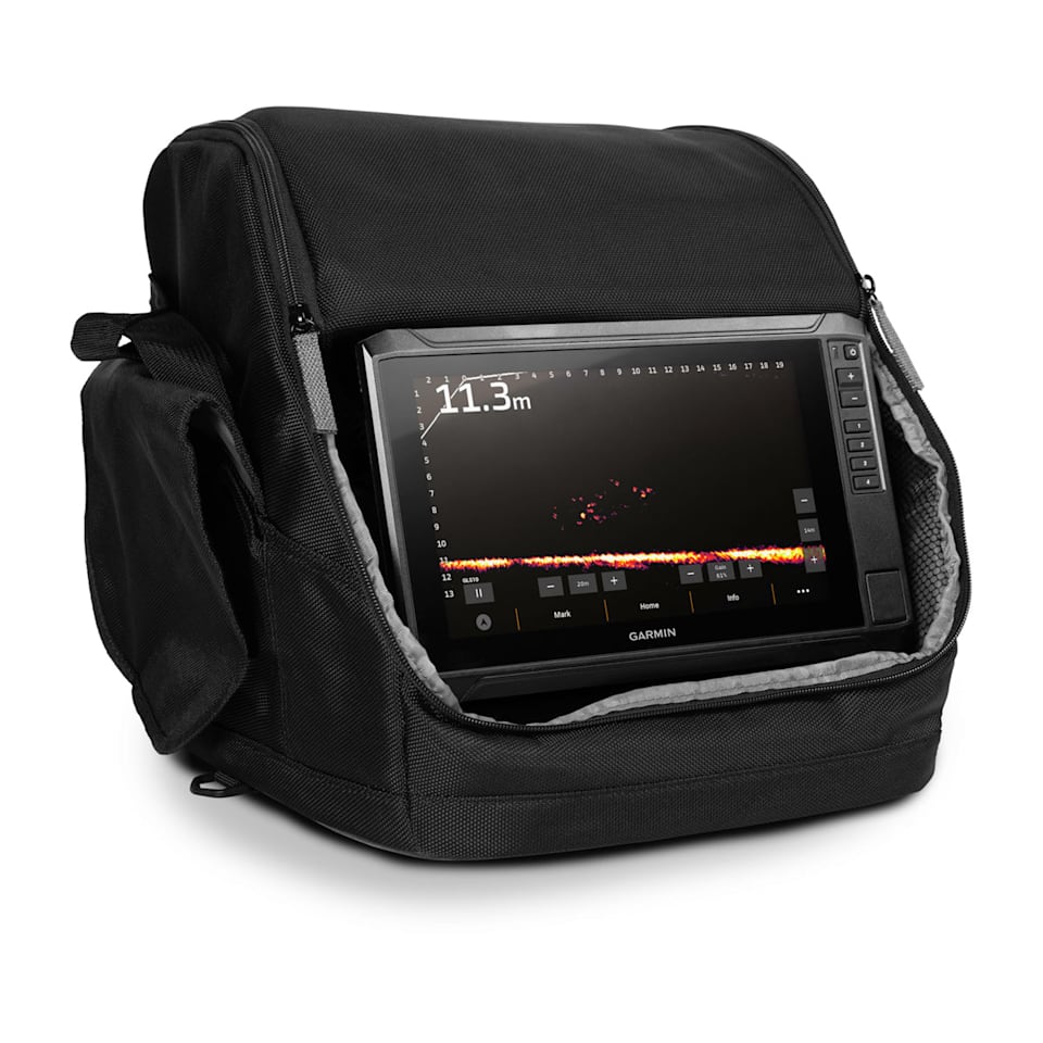 View of Garmin LiveScope Plus Lithium-ion 9-inch ECHOMAP UHD2 Ice Fishing Bundle available at EZOKO Fishing
