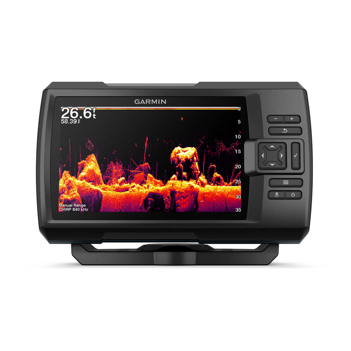 View of fish_finder Garmin Striker Vivid 7cv With GT20-TM Transducer available at EZOKO Pike and Musky Shop
