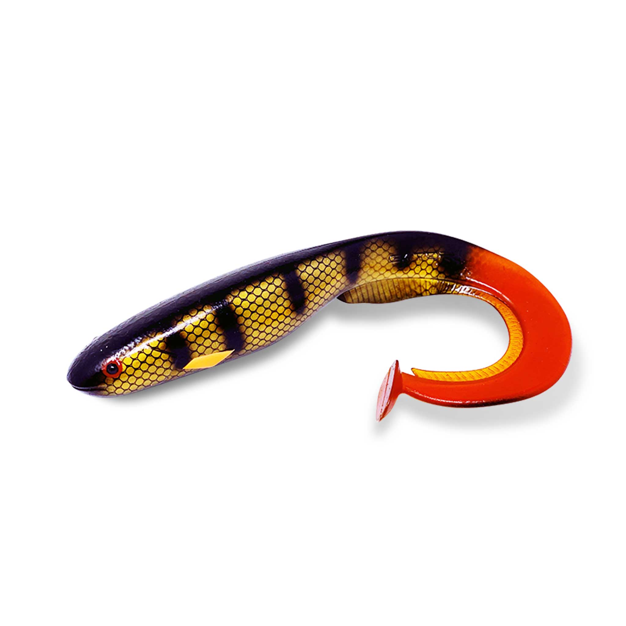 View of Swimbaits Gator Catfish 25 Swimbait Black Perch available at EZOKO Fishing