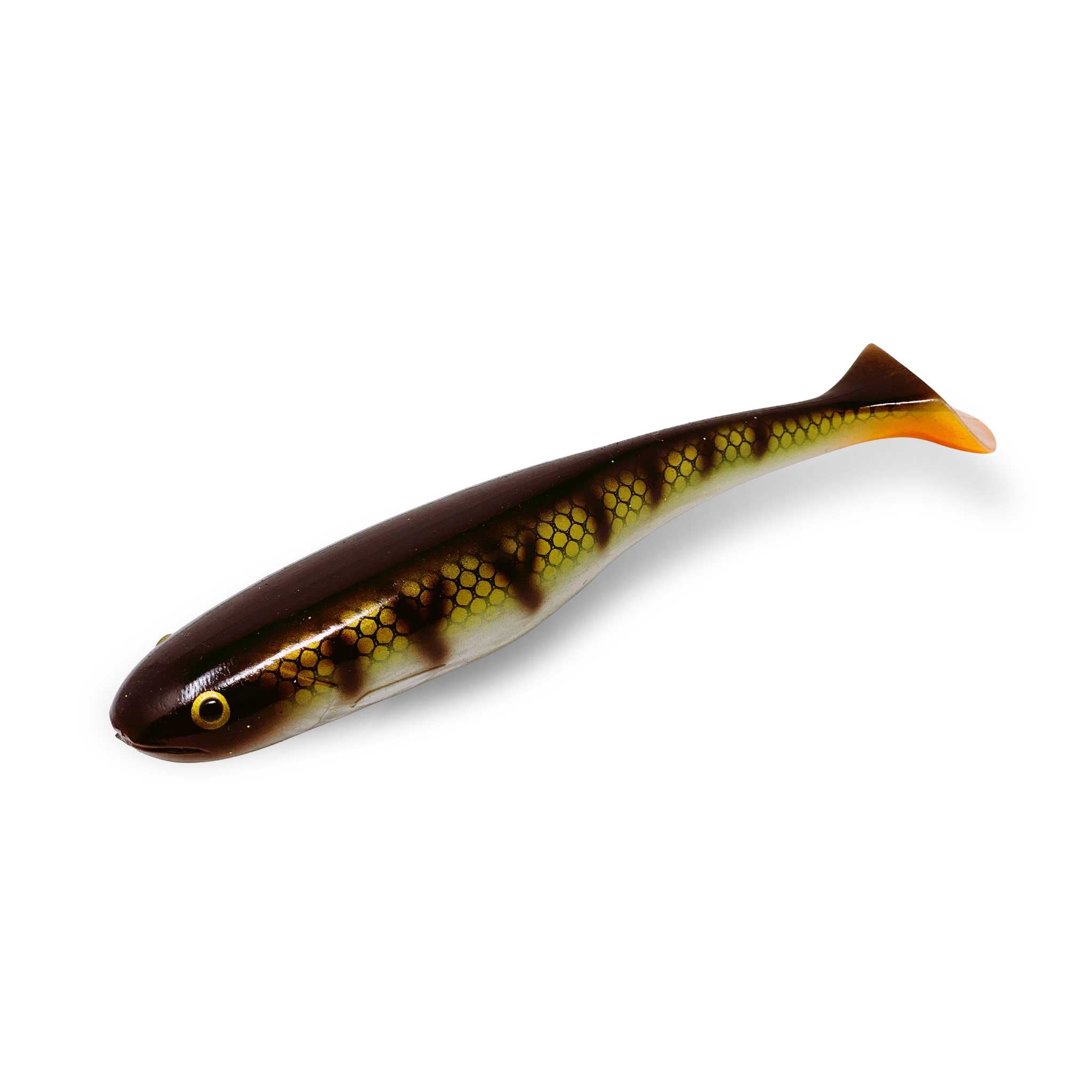 View of Swimbaits Gator Catfish Paddle Swimbait Natural Perch available at EZOKO Fishing