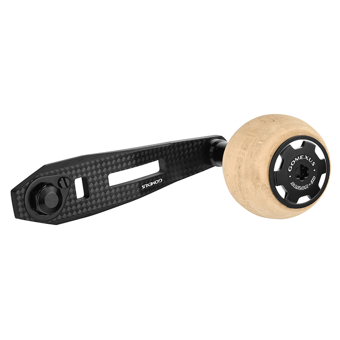 View of Rods-Reels-Accessories Gomexus Carbon Handle for Baitcasting Reel with Cork Knob LC-CA38 8x5mm 75mm available at EZOKO Pike and Musky Shop