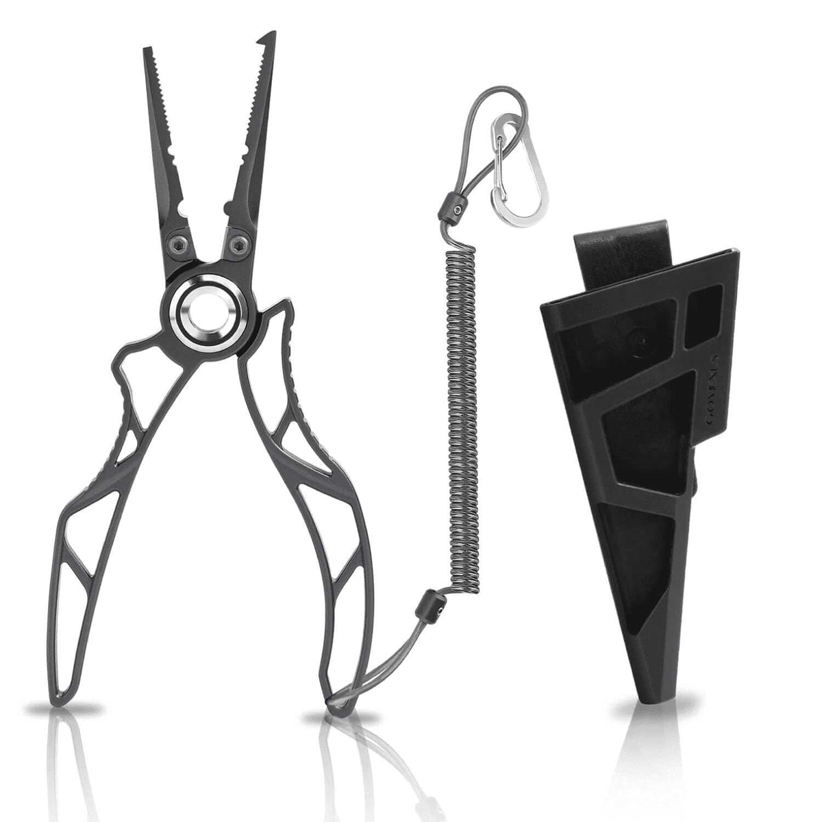 View of plier Gomexus EXOSKELETON 7" Stainless Steel Fishing Pliers available at EZOKO Fishing
