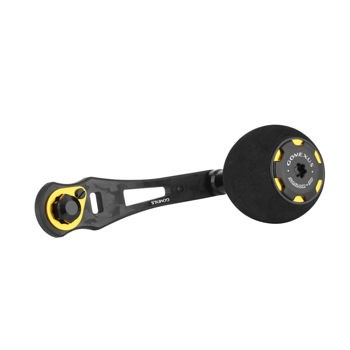View of handle Gomexus Forged Carbon Handle For Baitcasting Reel With EVA 38mm Knob CL-EA38 available at EZOKO Fishing