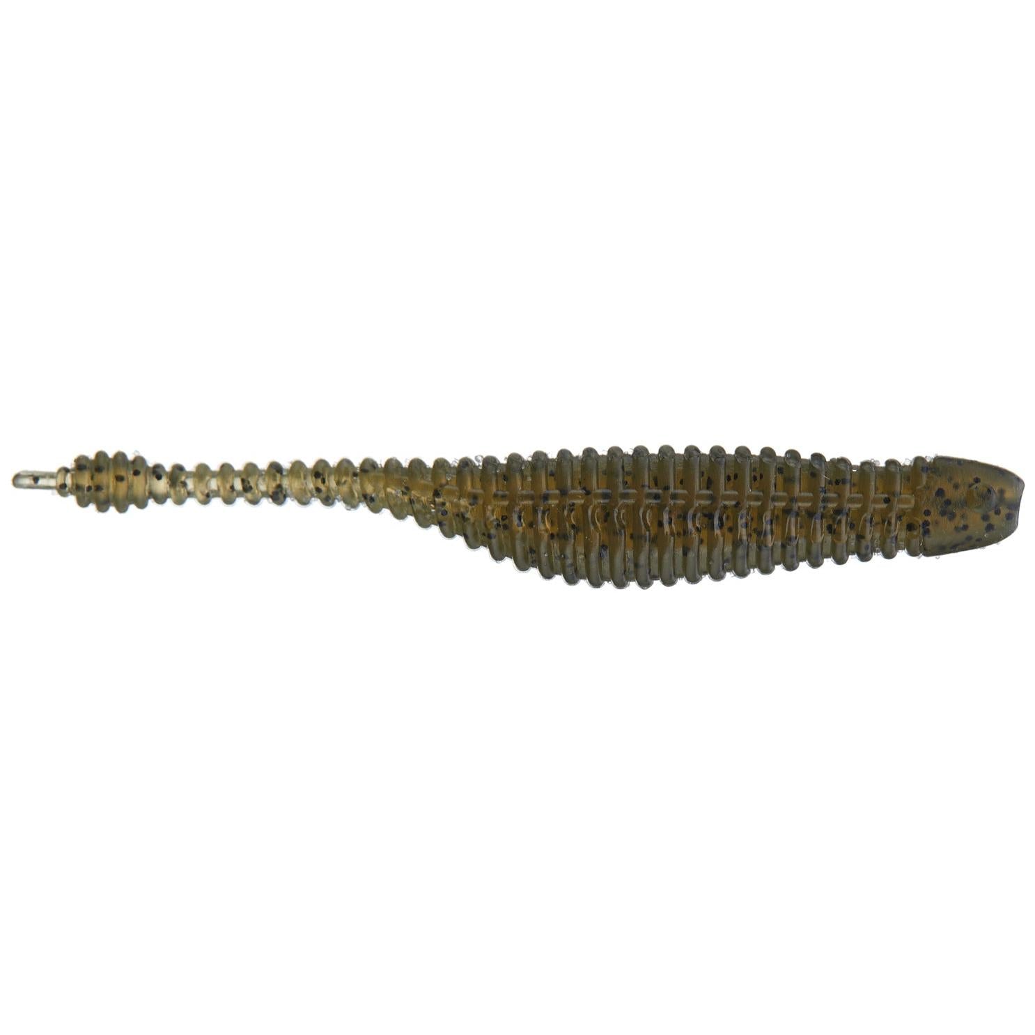View of Great Lakes Finesse Drop Minnow 2.75" Green Pumpkin available at EZOKO Fishing