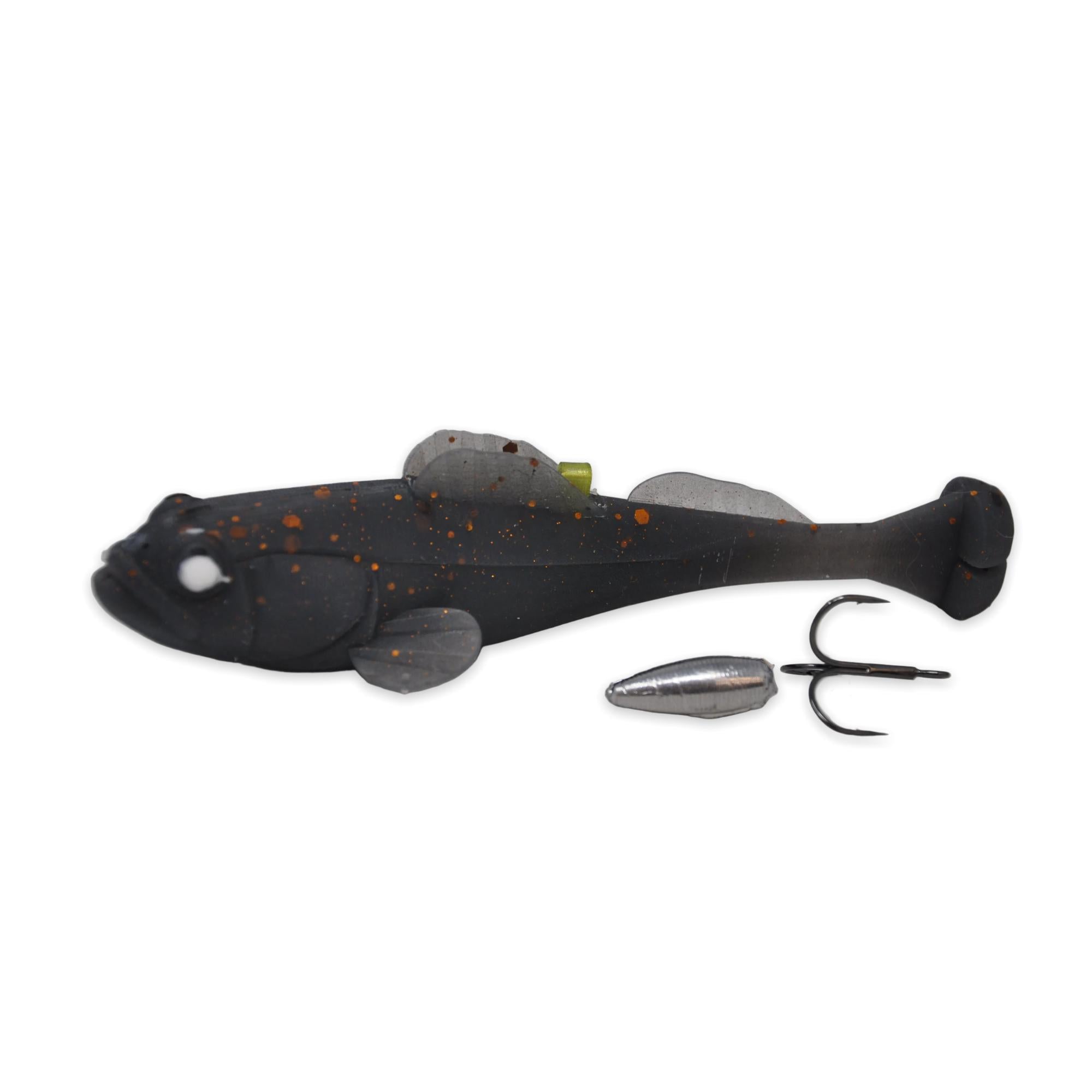 View of Hatch Match Godzilla Goby LT 6" Swimbait Rusty Trombone available at EZOKO Fishing