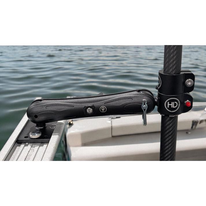 View of boating_accessories HD Innovation HDI Combo Arm + Pole Adapter + Multi Use Plate available at EZOKO Fishing