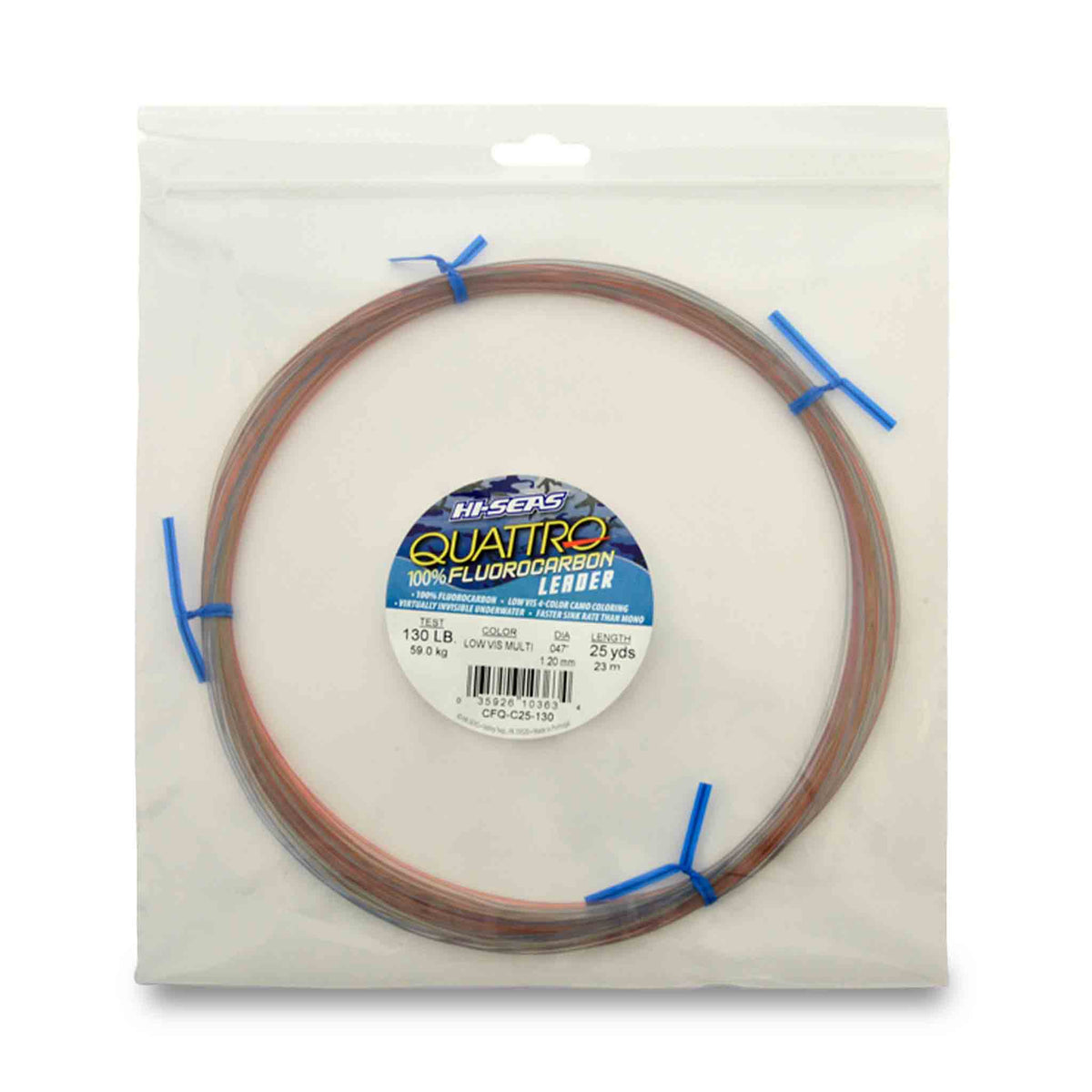 Hi-seas Quattro Fluorocarbon leader 130 lb Fluorocarbon-Wire