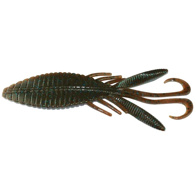 View of Hideup Stagger Wide Hog #127 Grenn Pumpkin Pepper/Blue Flake available at EZOKO Fishing