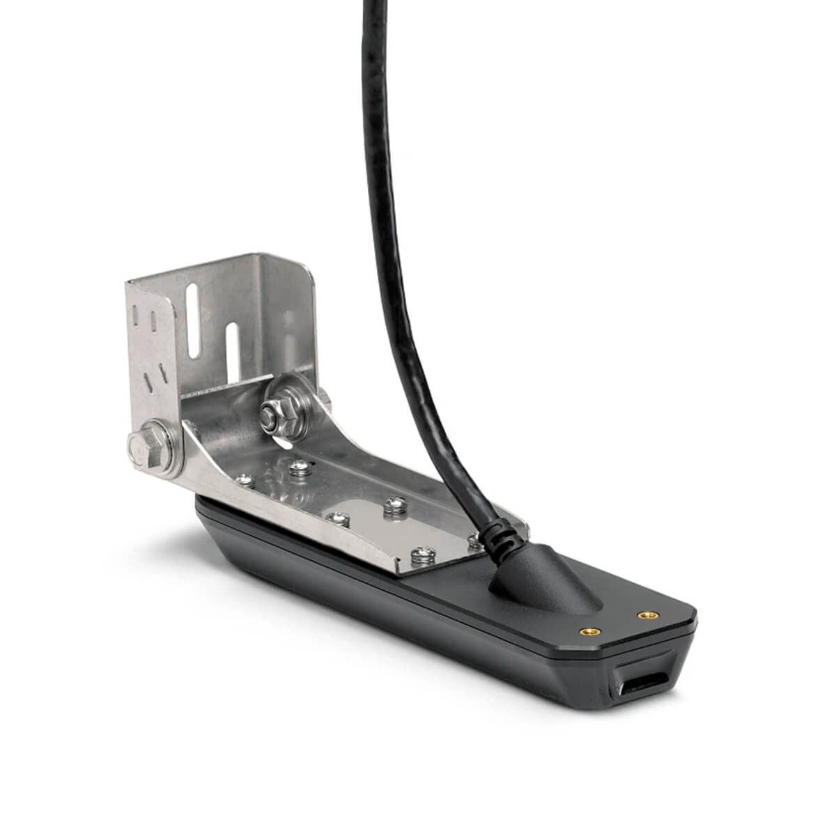 View of transducer Humminbird XM 14 HW MSI T - SOLIX MEGA SI+, DI+, Dual Spectrum CHIRP w/ Temp Transom Transducer available at EZOKO Pike and Musky Shop