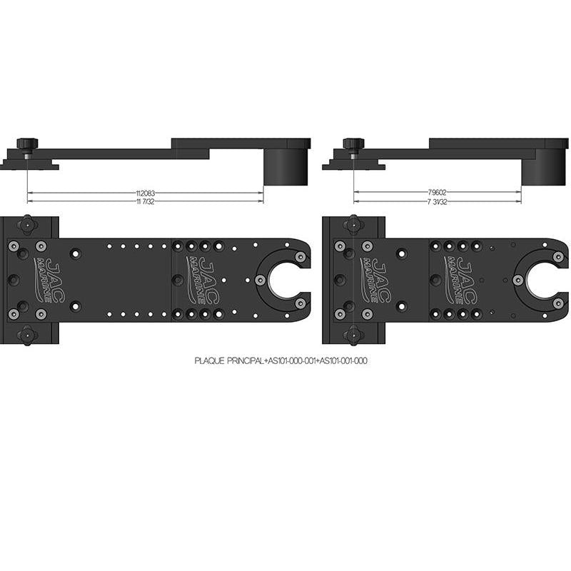 View of boating_accessories Jac Marine Track for Traxstech/Cannon/Bert's available at EZOKO Pike and Musky Shop