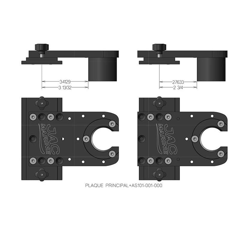 View of boating_accessories Jac Marine Track for Traxstech/Cannon/Bert's available at EZOKO Pike and Musky Shop