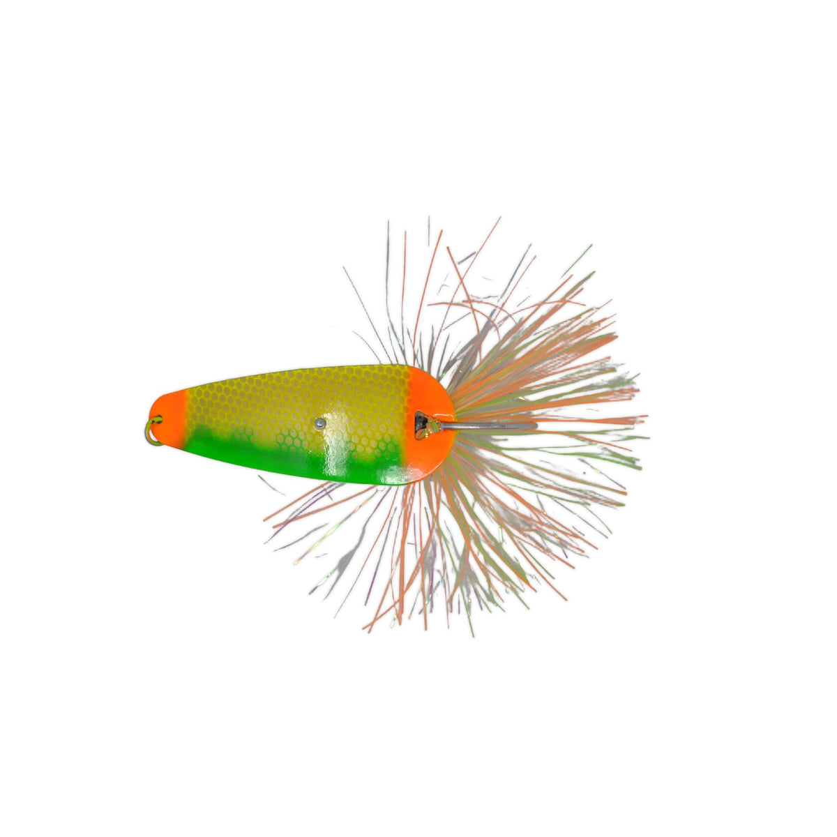 View of Spoon Joe Bucher Slopmaster Spoon Hot Perch available at EZOKO Fishing