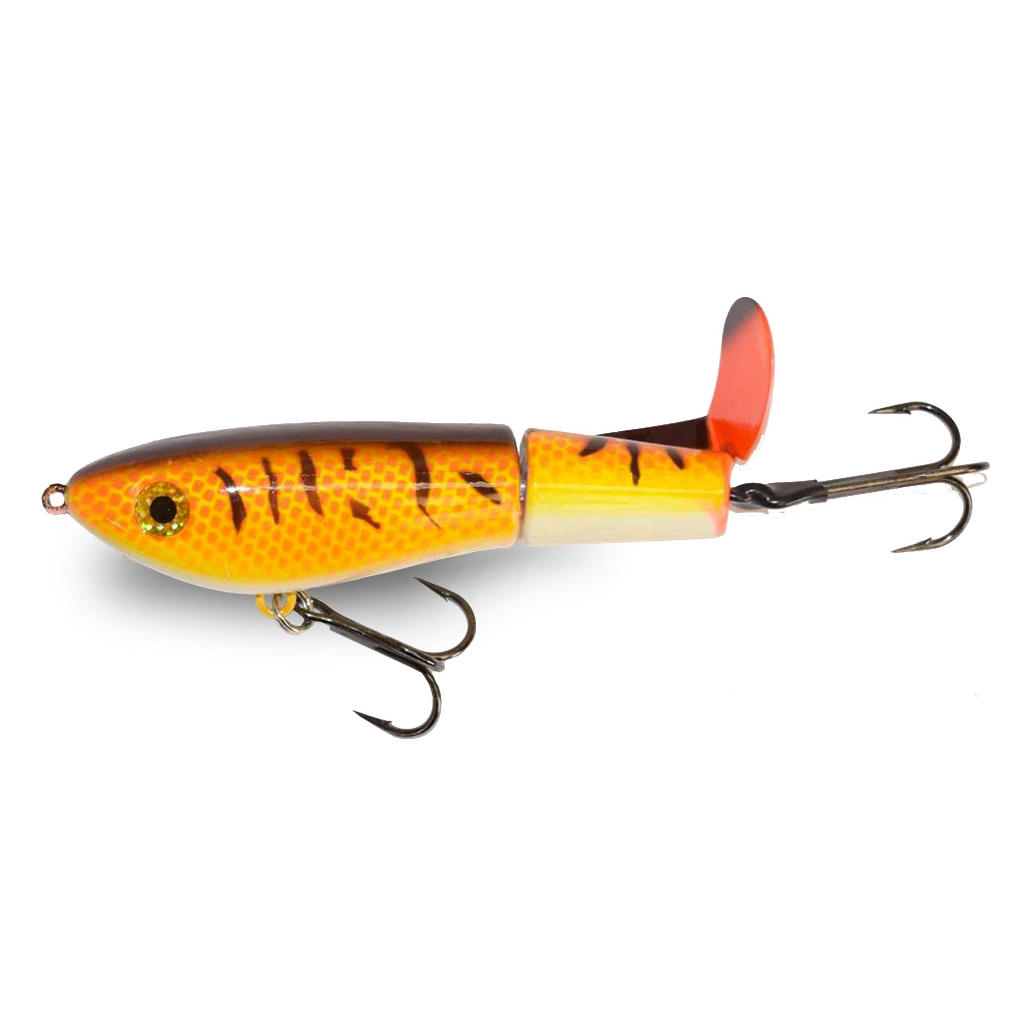 View of Topwater Joe Bucher Top Raider Propbait Cracker Jack Tiger available at EZOKO Fishing