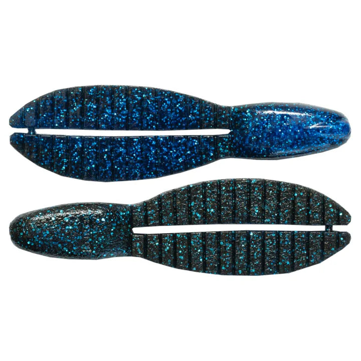 View of Keitech Flex Chunk -Medium 3.2" Black Blue available at EZOKO Fishing