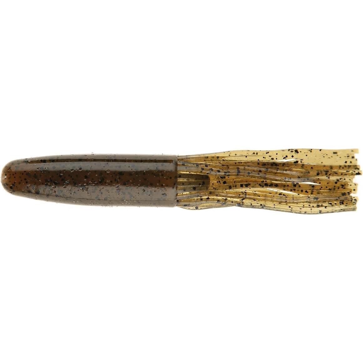 View of Keitech Salty Core Tube 4.5" Green Pumpkin available at EZOKO Fishing
