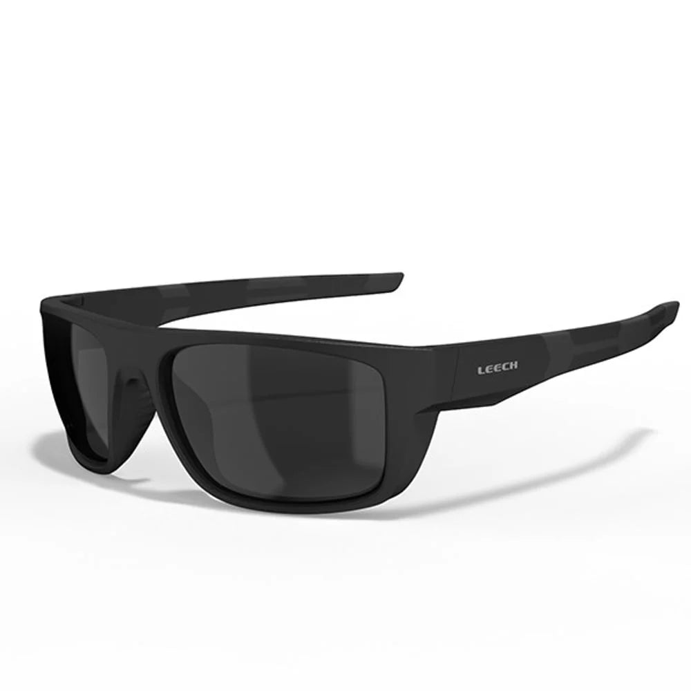 View of Sunglasses Leech Eyewear MOONSTONE Polarized Fishing Sunglasses Black - Smoke Lens available at EZOKO Fishing