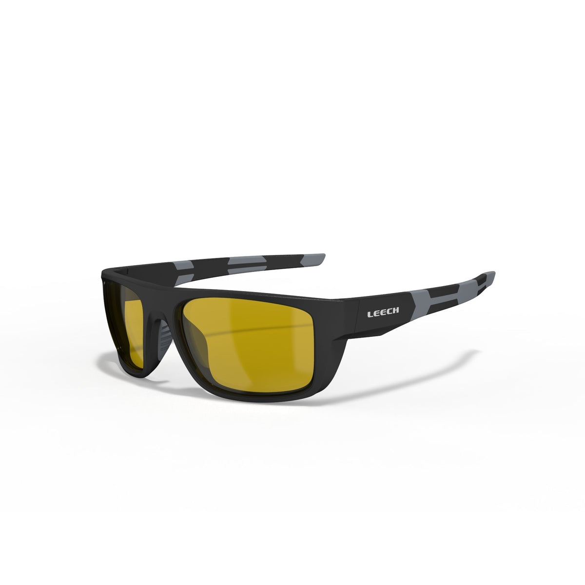 View of Sunglasses Leech Eyewear MOONSTONE Polarized Fishing Sunglasses Moonstone Yellow - Yellow Lens available at EZOKO Pike and Musky Shop