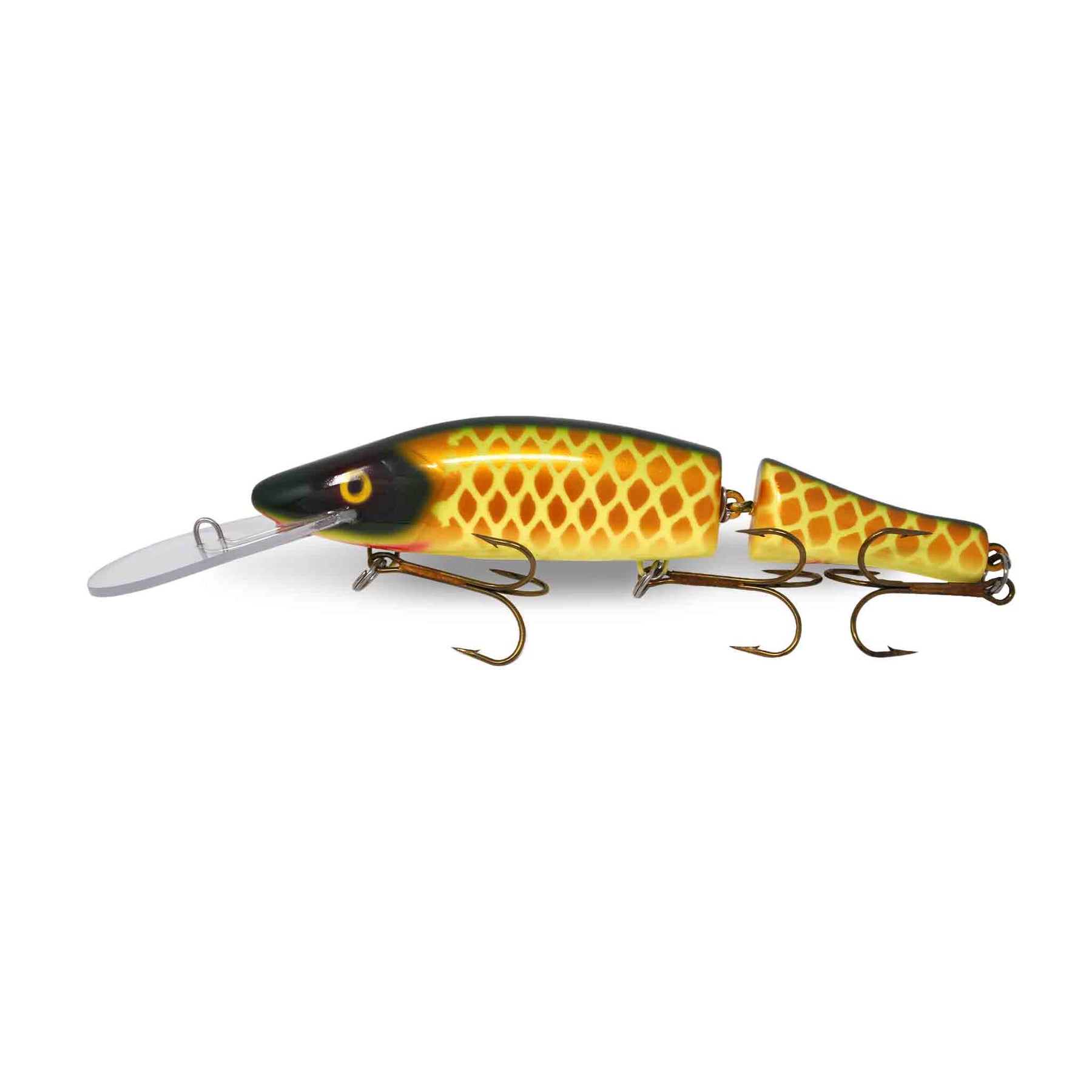 View of Crankbaits Legend lures Jointed Perch Bait Crankbait St. Lawrence available at EZOKO Pike and Musky Shop