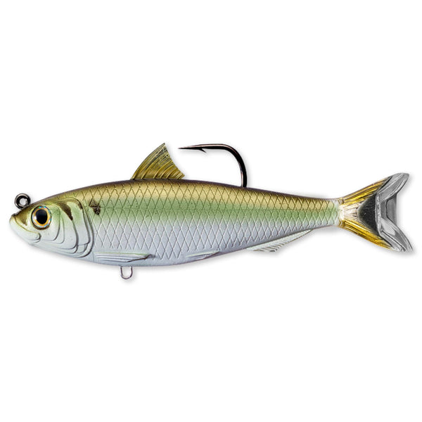 View of Swimbaits Live Target Blueback Herring 5 1/2" Swimbait Green/Bronze available at EZOKO Fishing